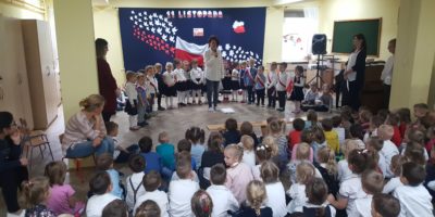 Uroczyste obchody Święta Niepodległości Polski w naszym przedszkolu.
